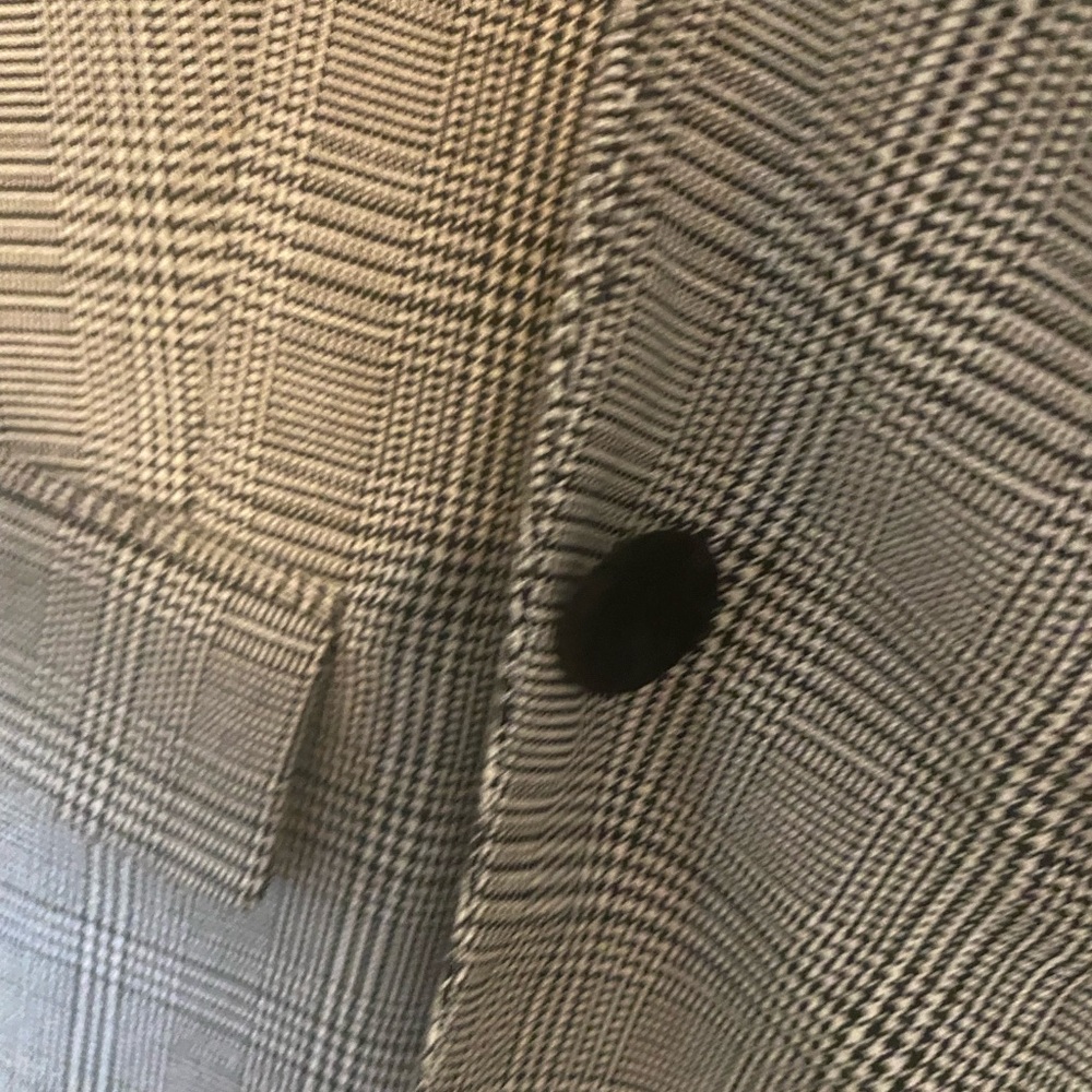 Loft Blazer With Subtle Plaid Pattern - image 2